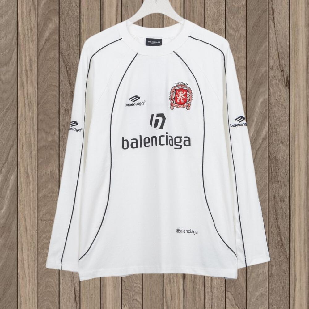 Balenciaga White Long Sleeve T-Shirt